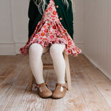 Cable Knit Tights - Heathered Ivory