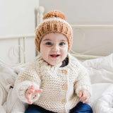 Knit Beanie - Pecan & Natural