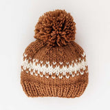 Knit Beanie - Pecan & Natural